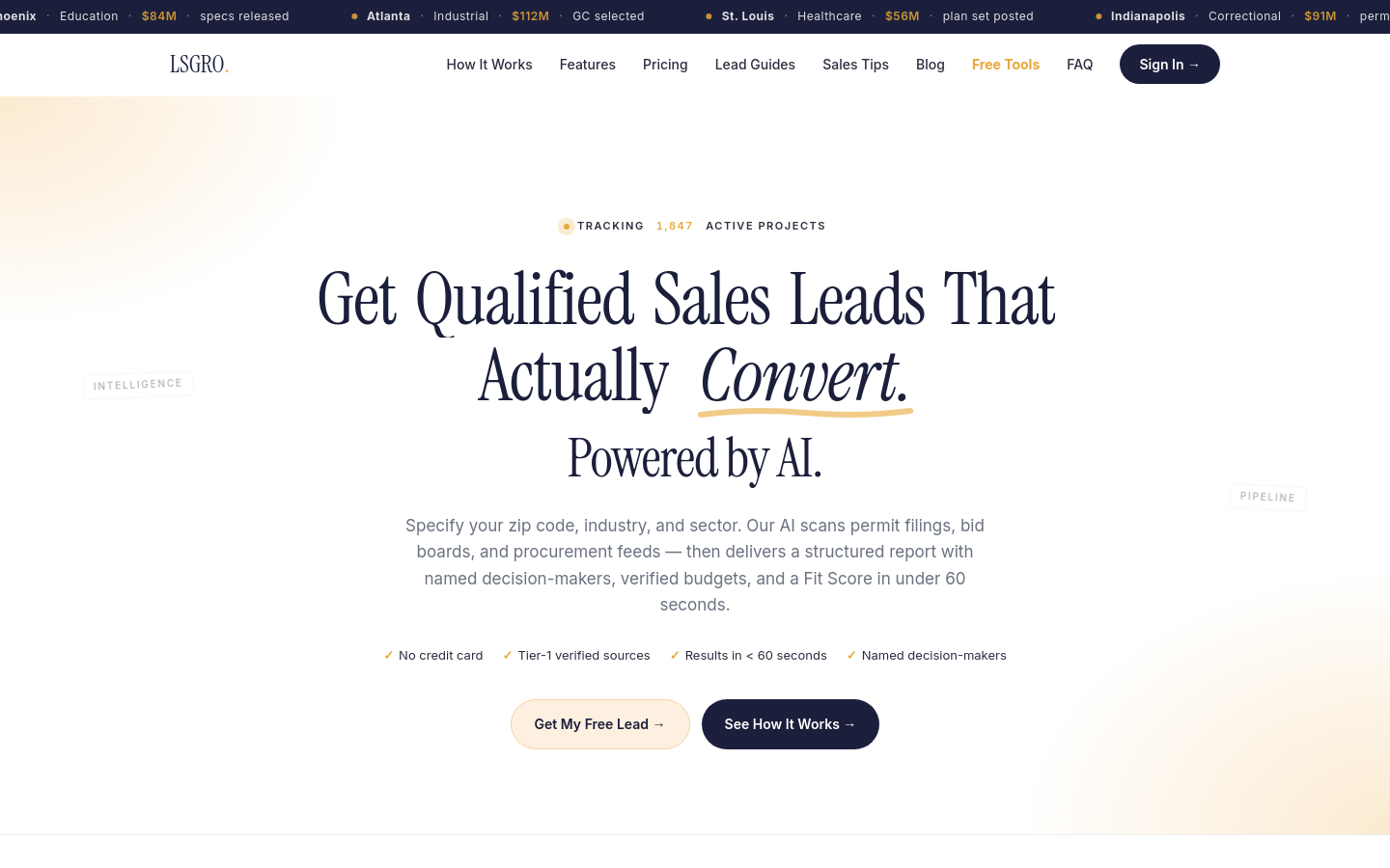 Captured Homepage / Lander