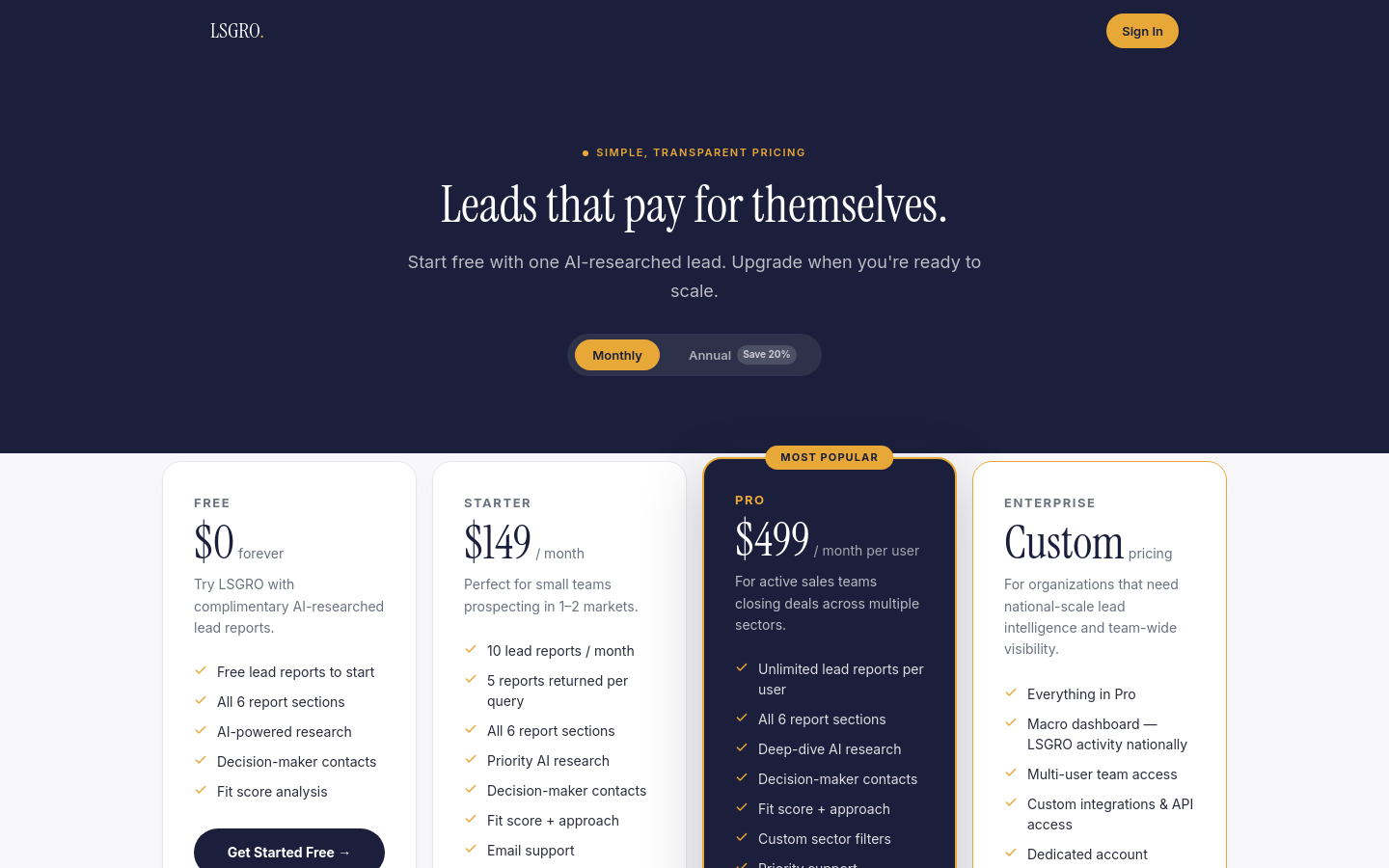 Pricing