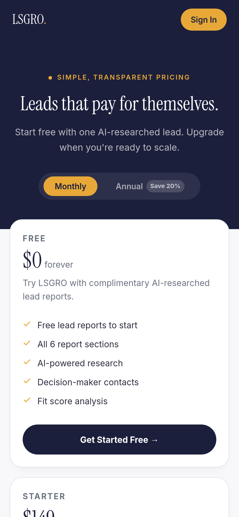 Pricing