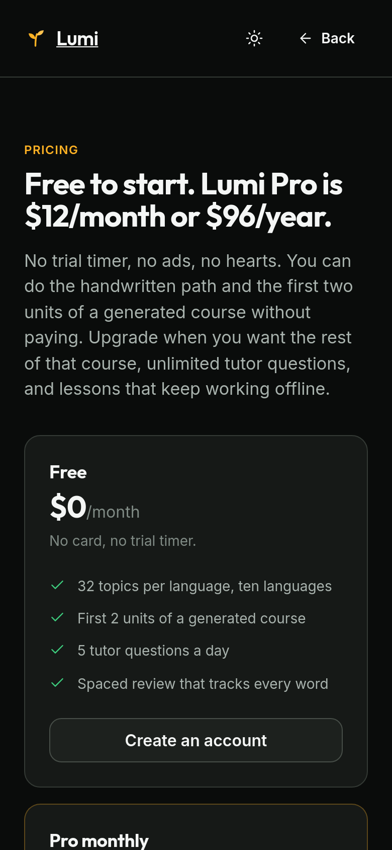 Pricing