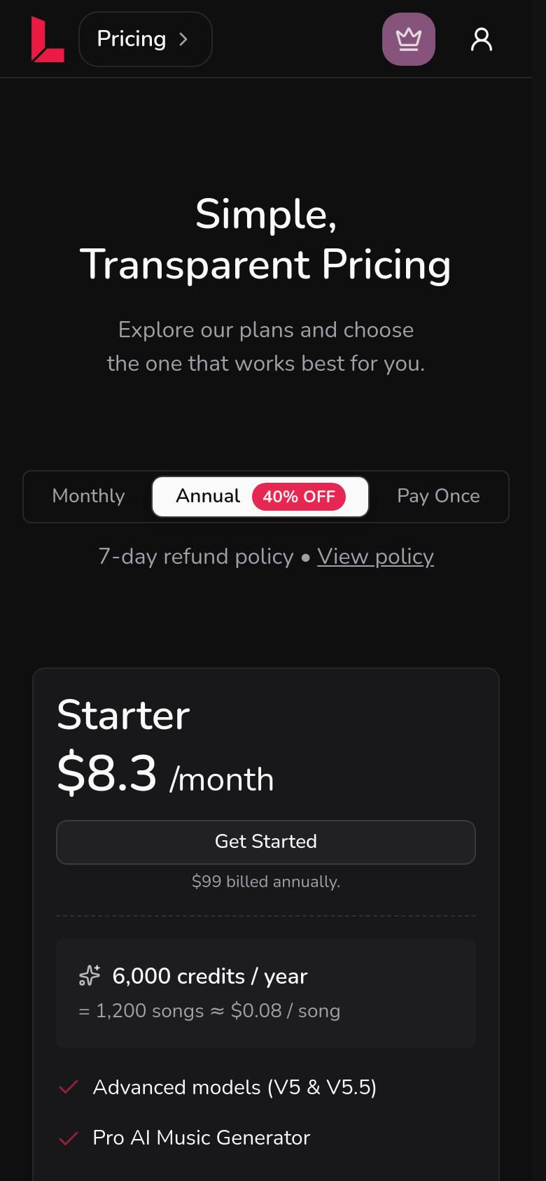 Pricing