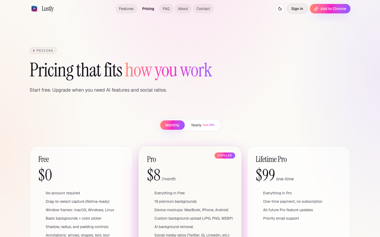 Pricing