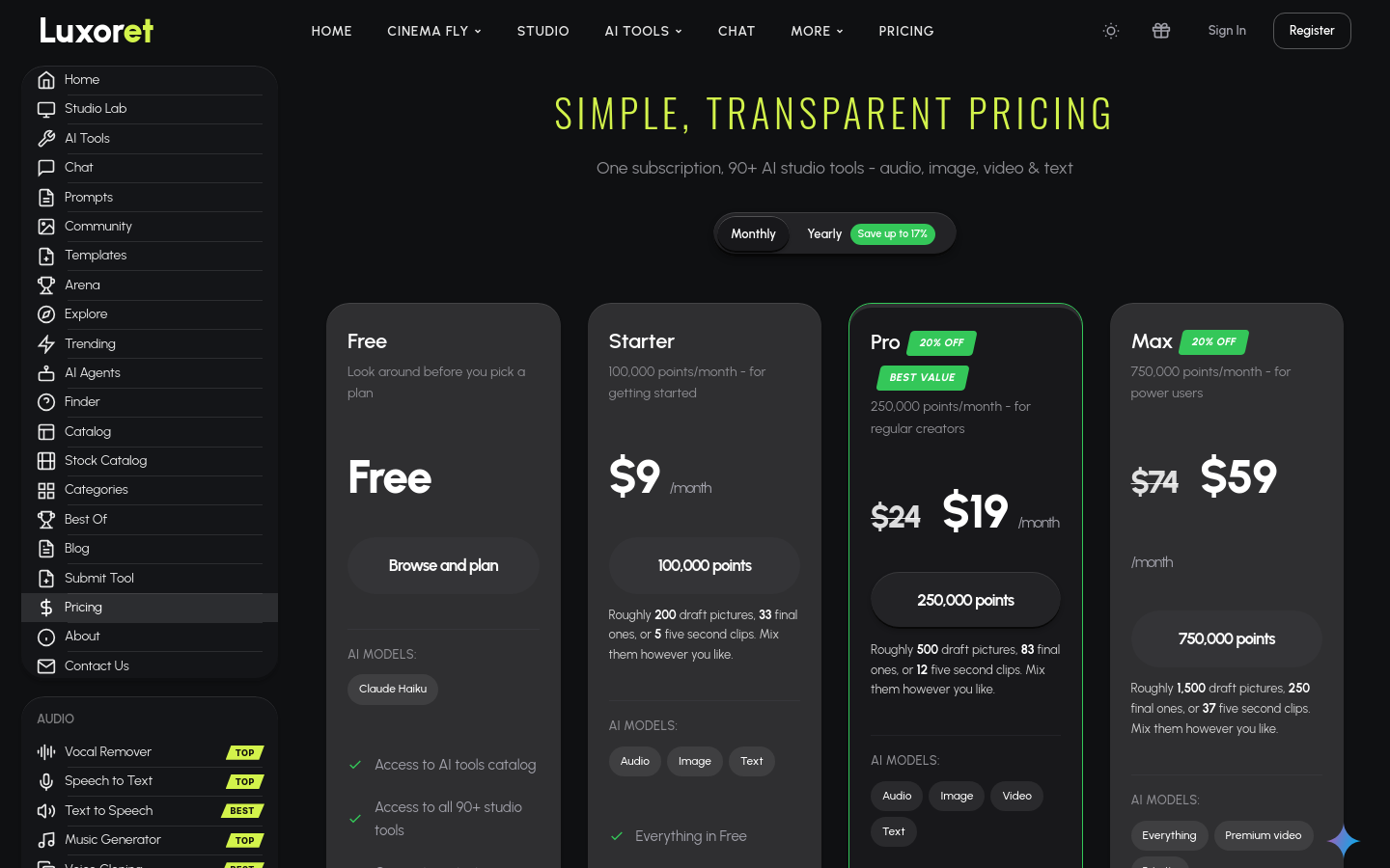 Pricing