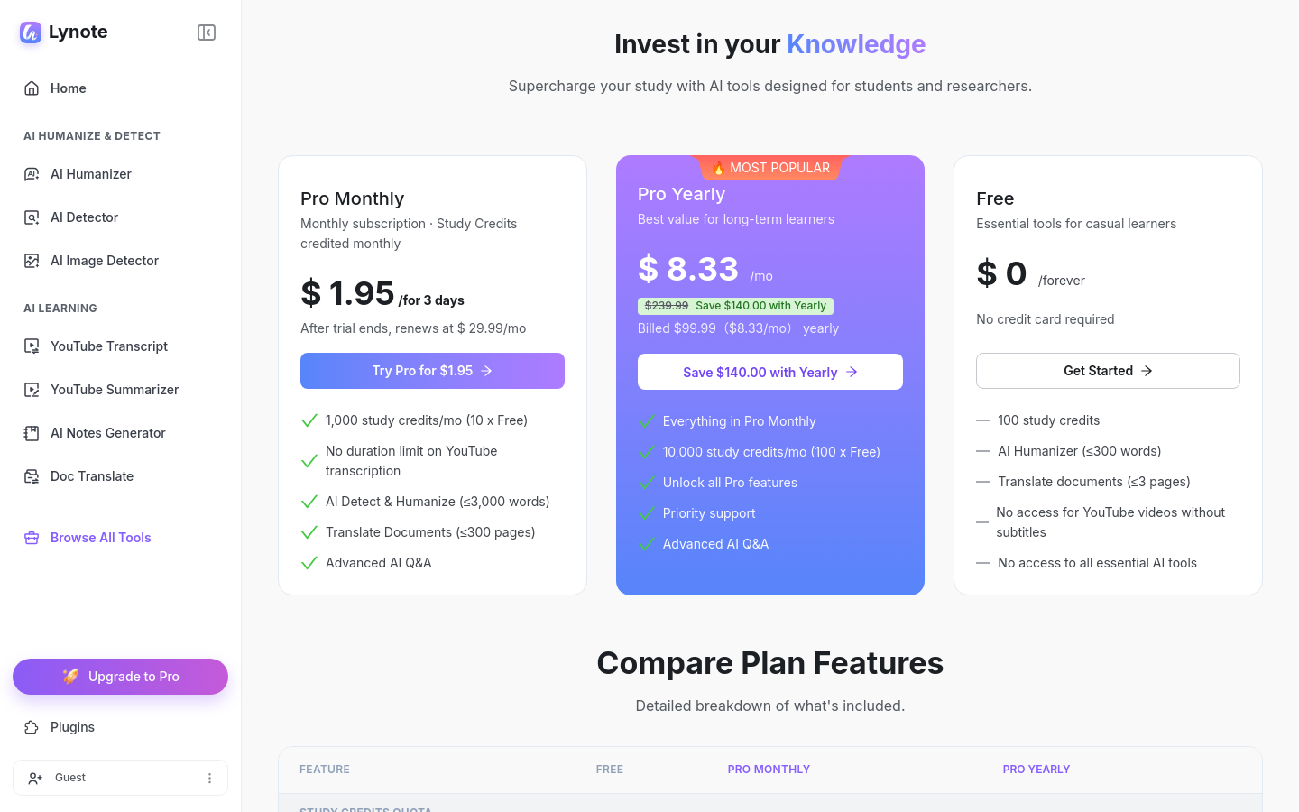 Pricing