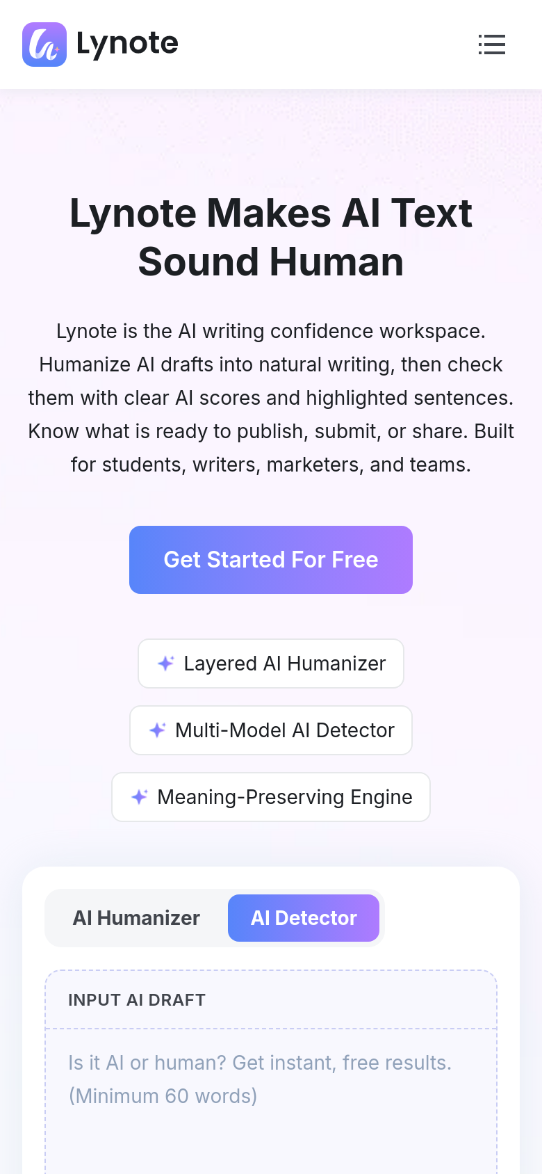 Homepage / Lander
