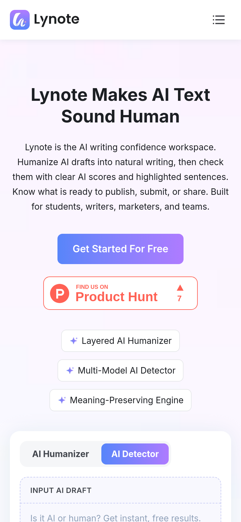 Homepage / Lander