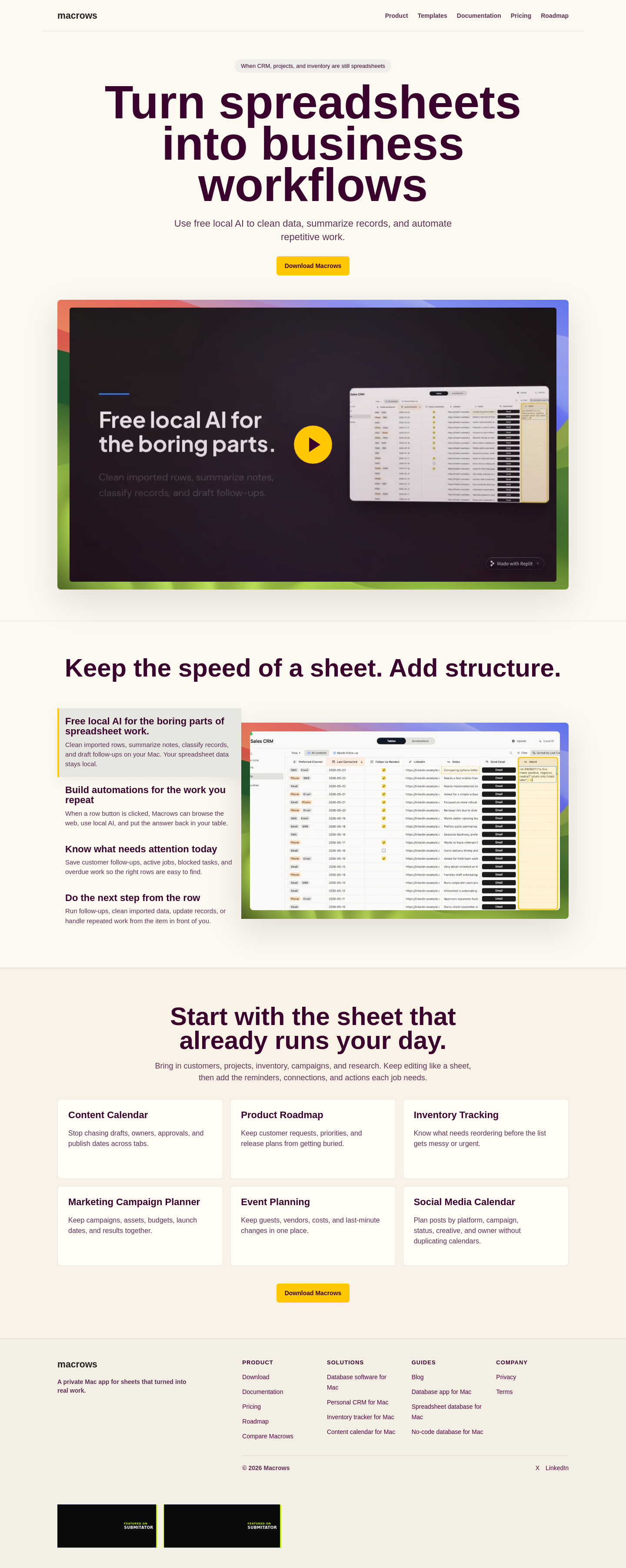 macrows.app — 