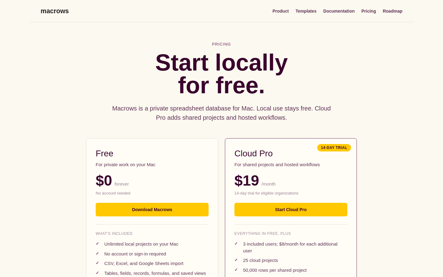 Pricing