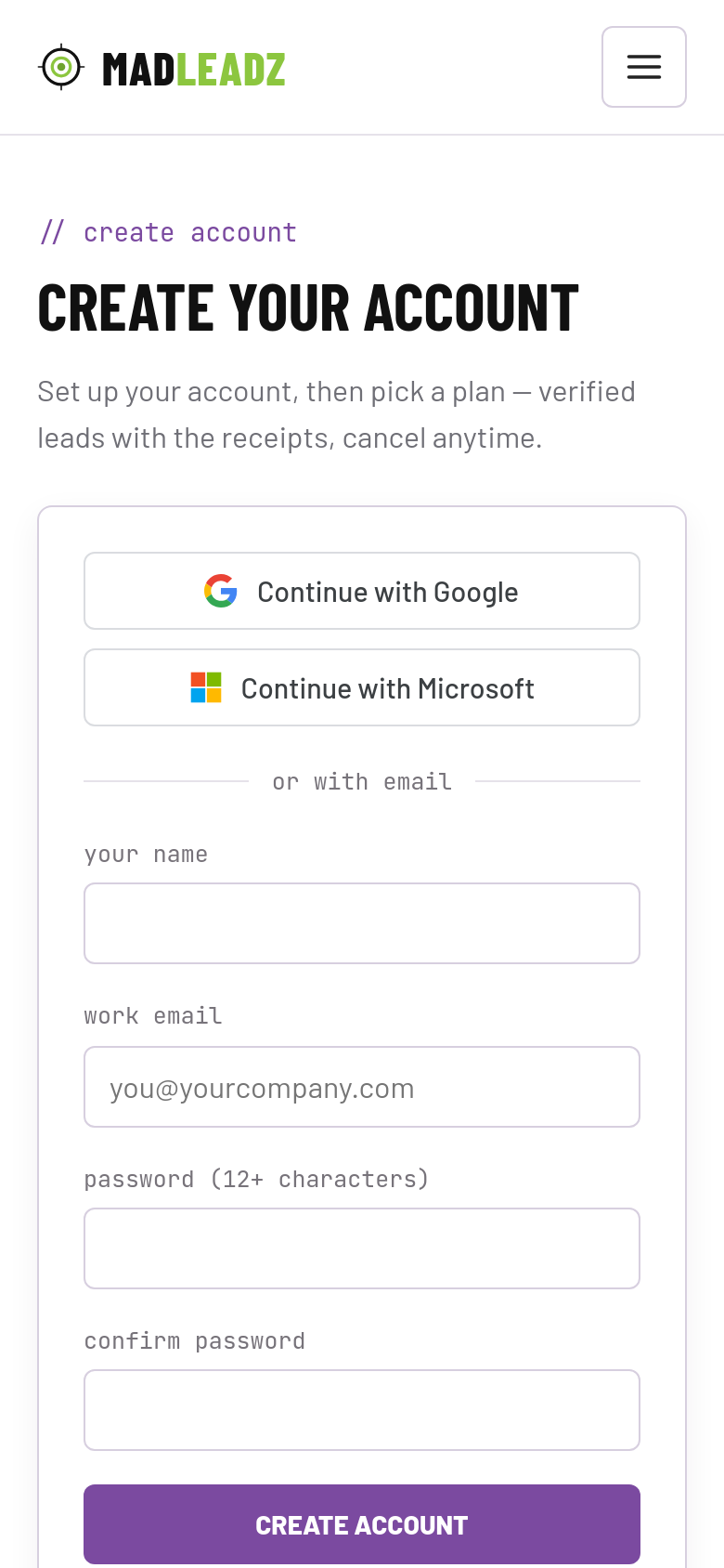 Signup
