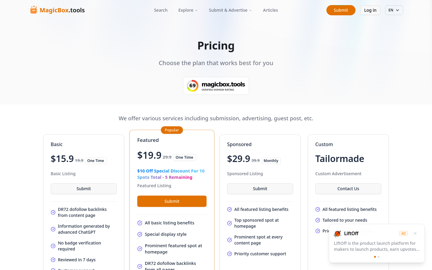 Pricing