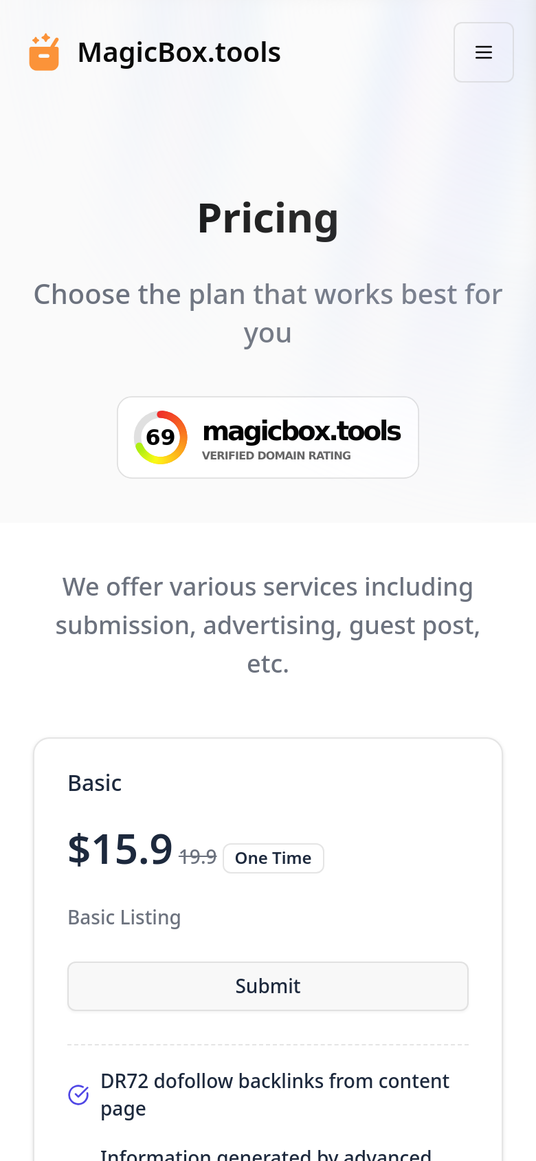 Pricing