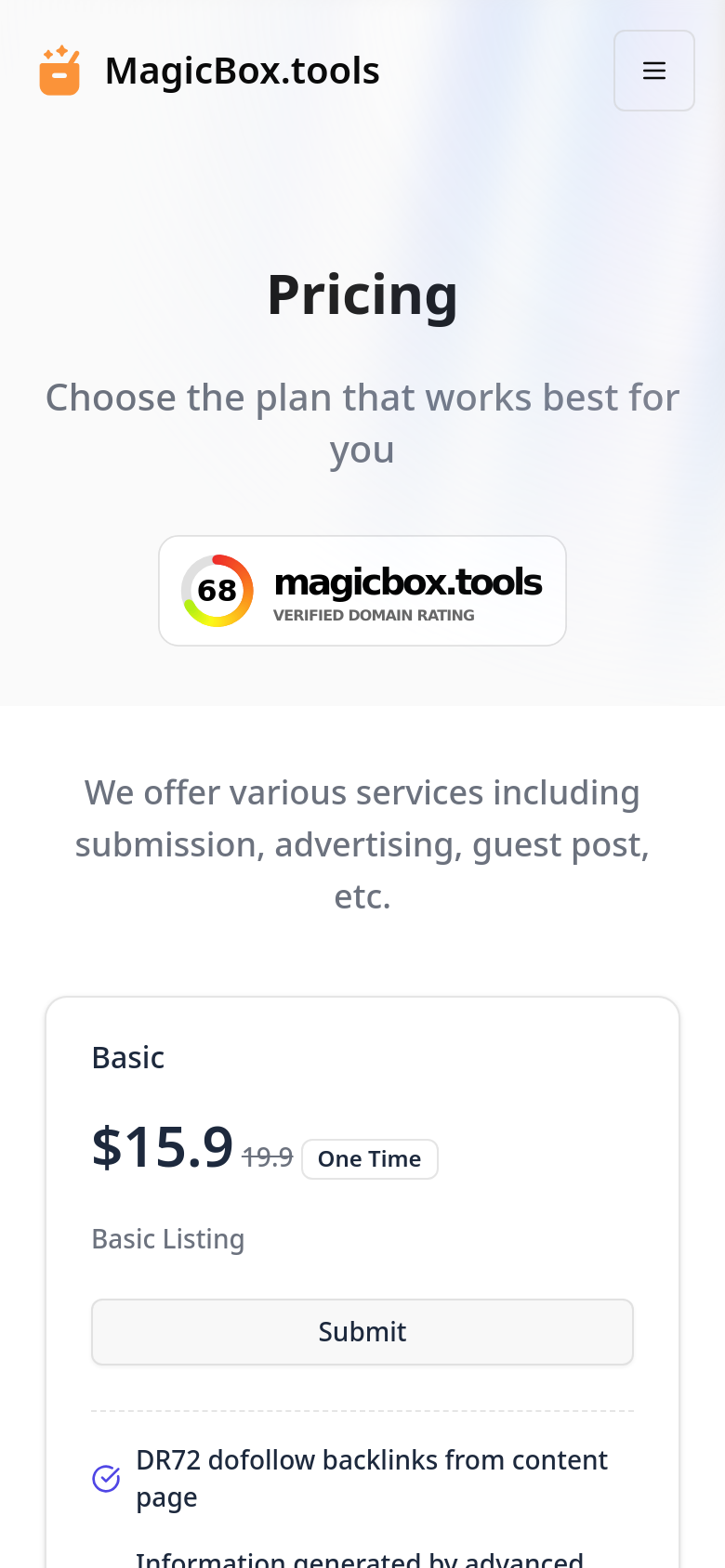 Pricing