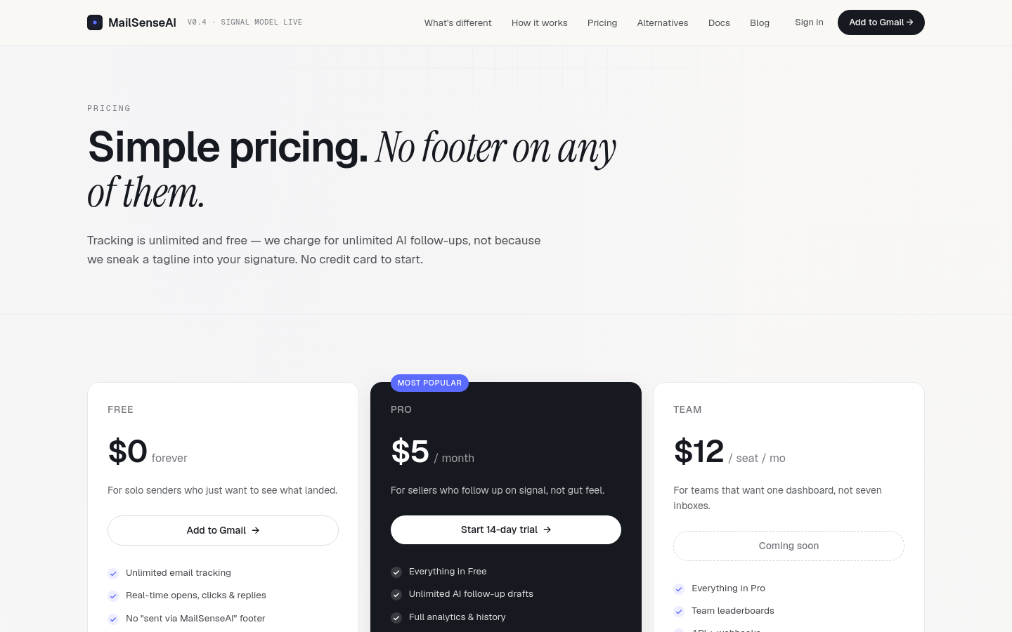 Pricing