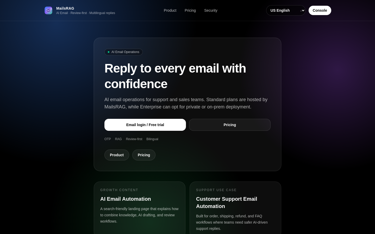 Captured Homepage / Lander
