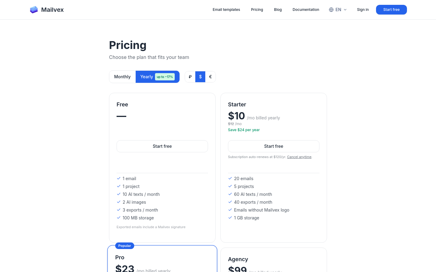 Pricing