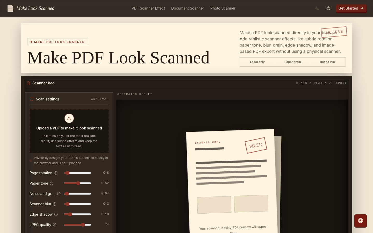 Captured Homepage / Lander