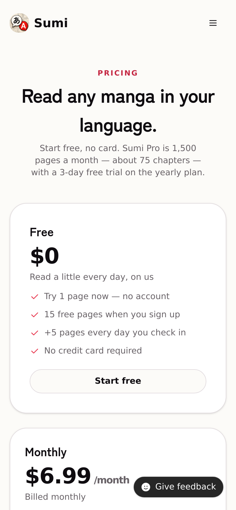 Pricing