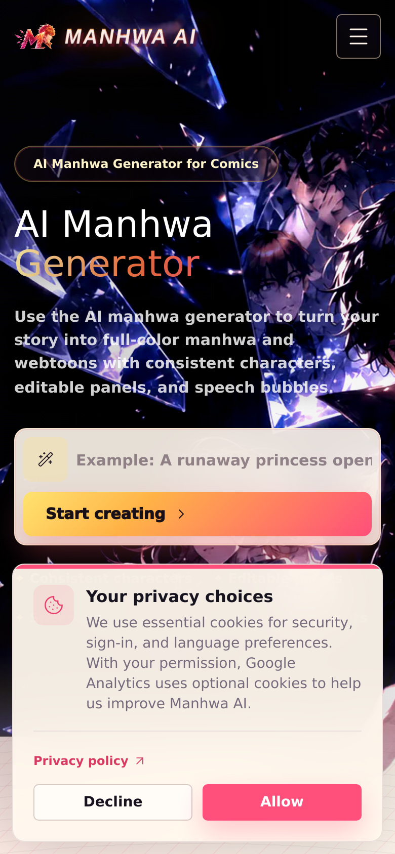 Homepage / Lander