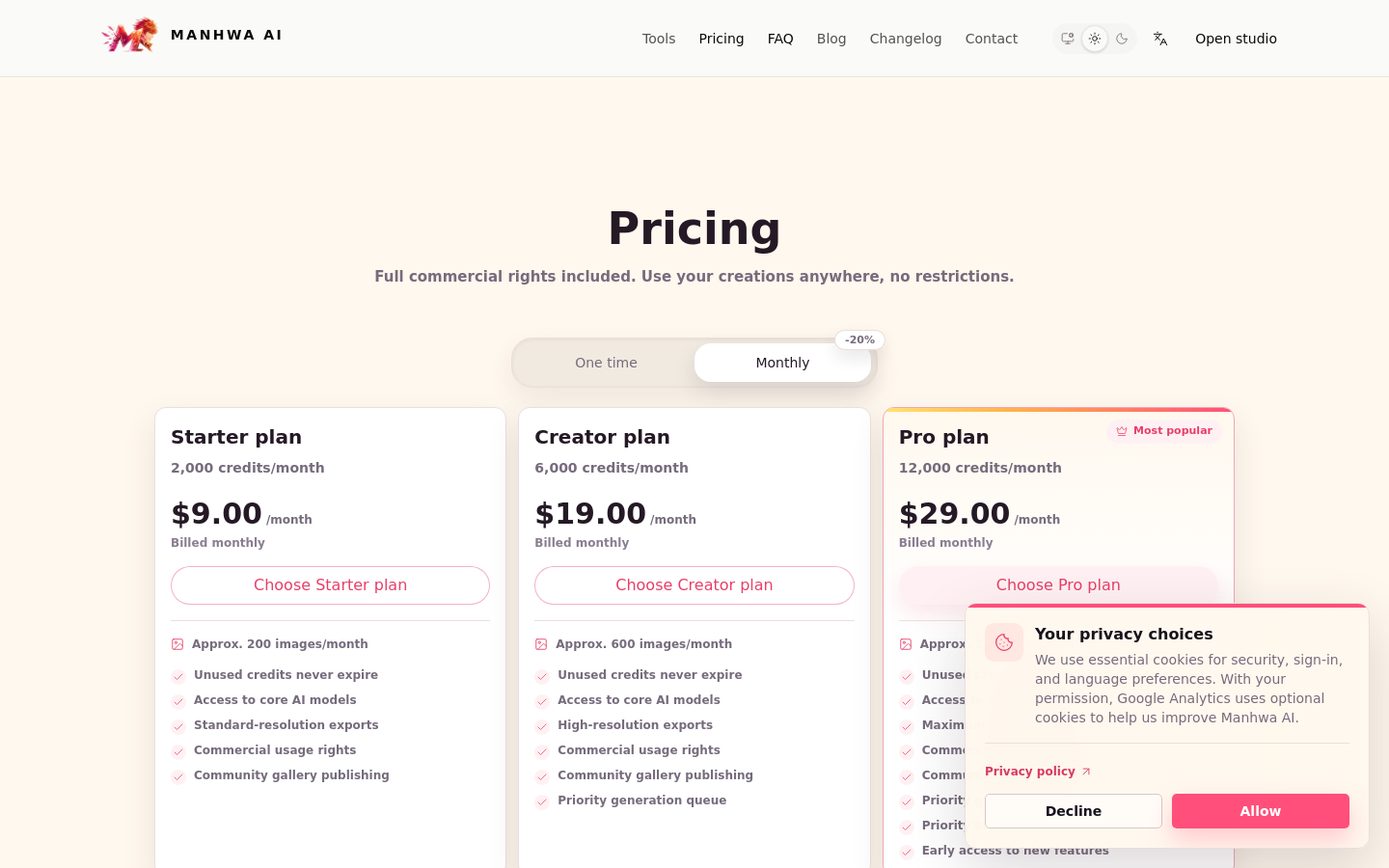 Pricing