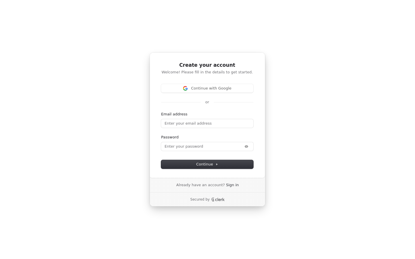 Sign Up