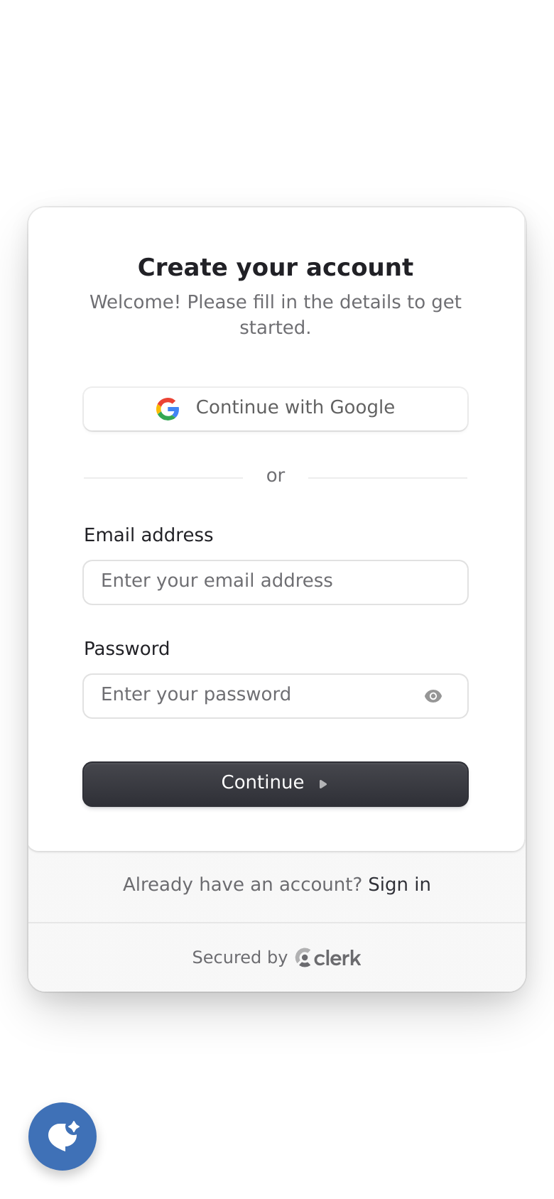 Sign Up