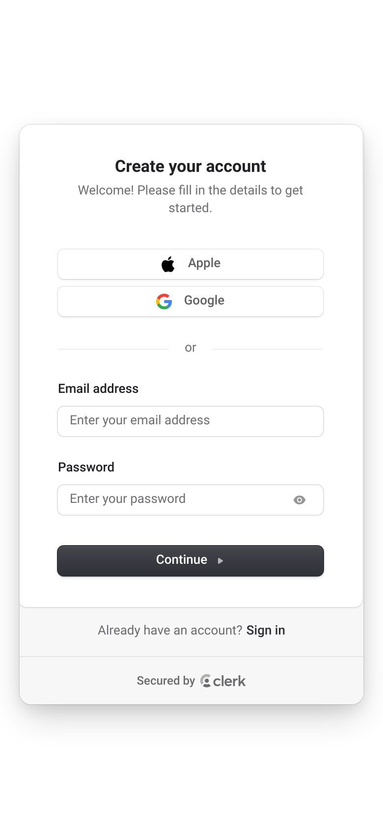 Sign Up