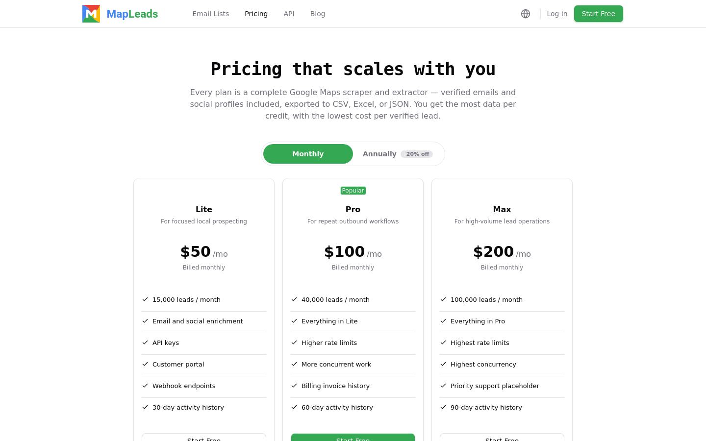 Pricing