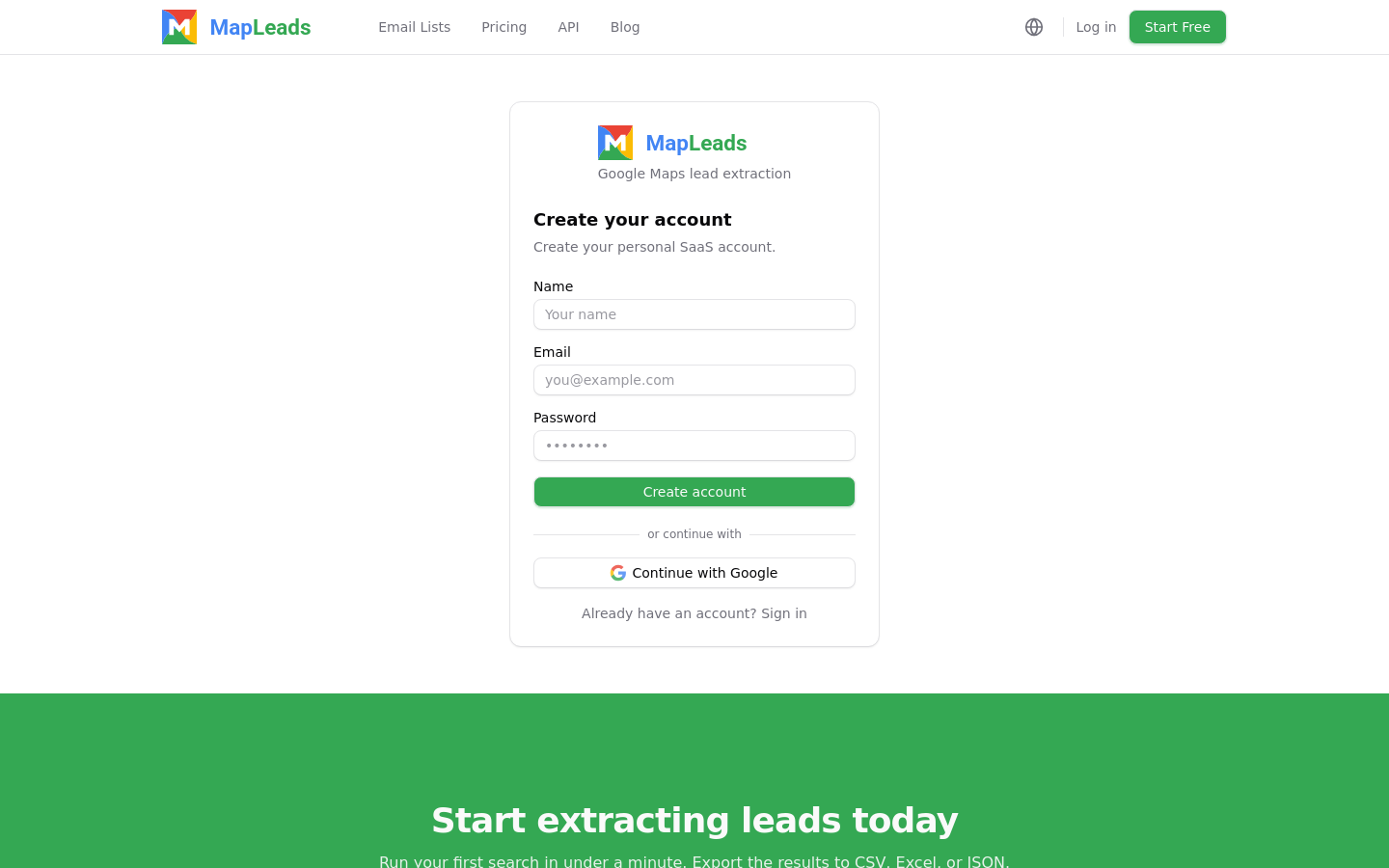 Signup