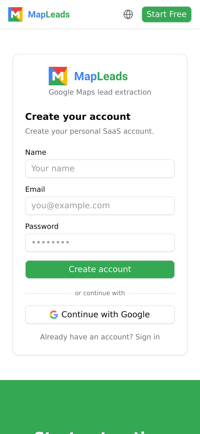 Signup