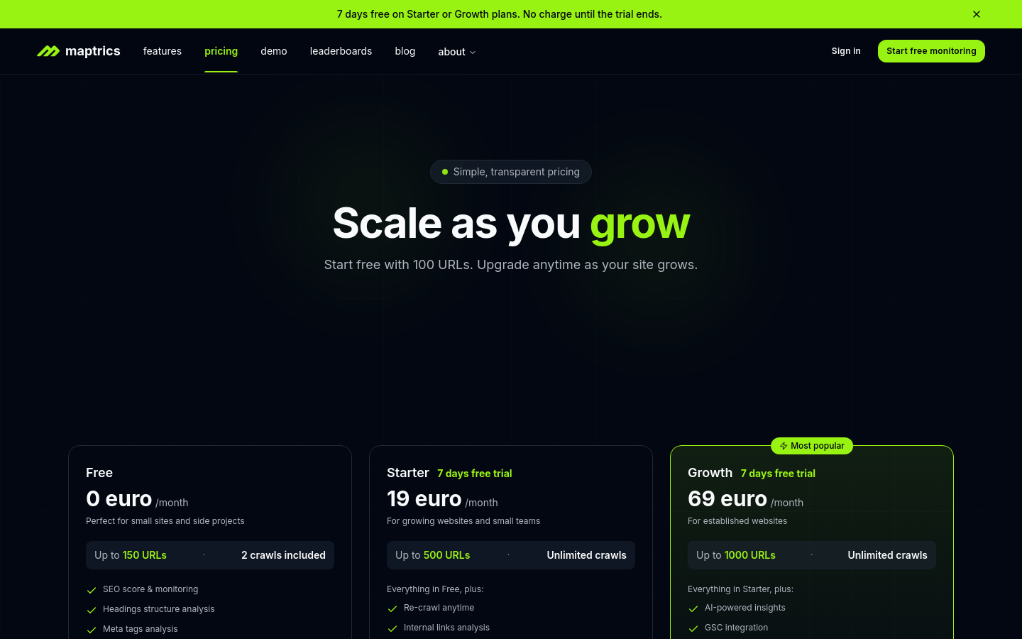 Pricing