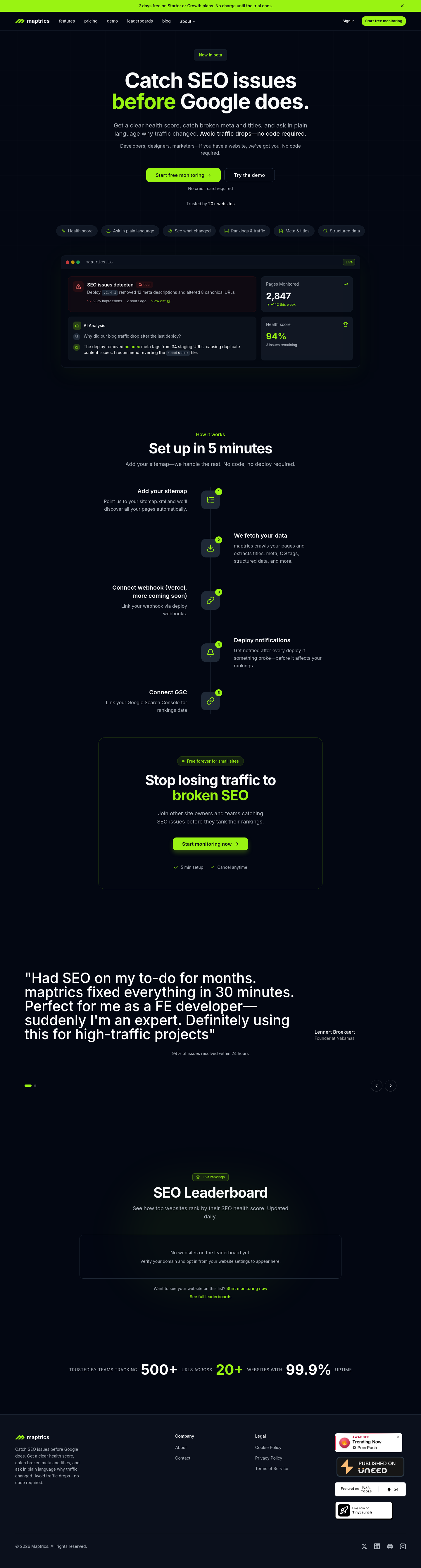 maptrics.io — The Trust Wall