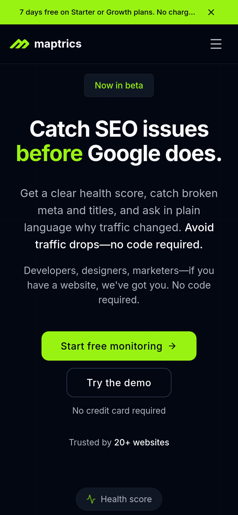 Homepage / Lander