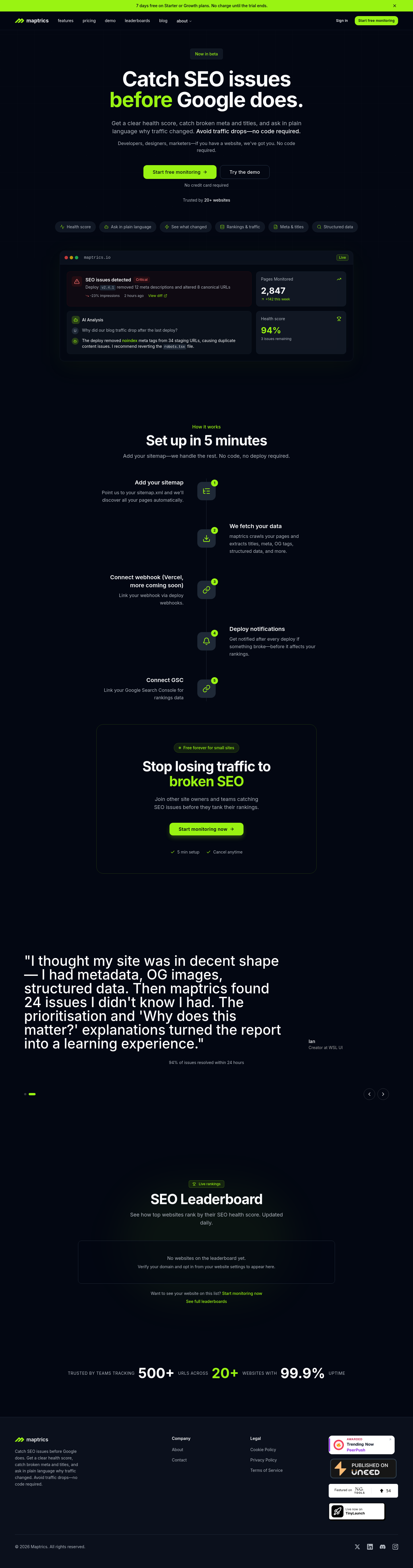 maptrics.io — The Trust Wall