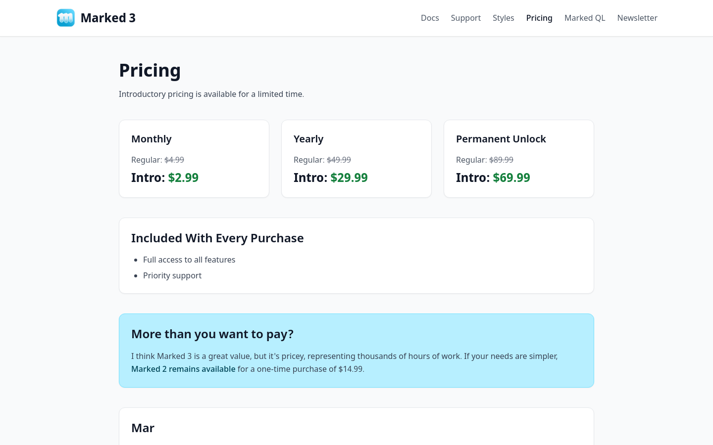 Pricing
