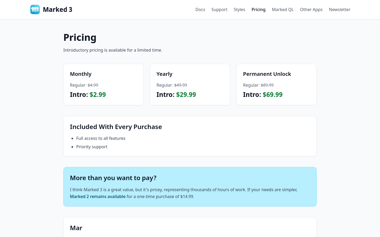 Pricing