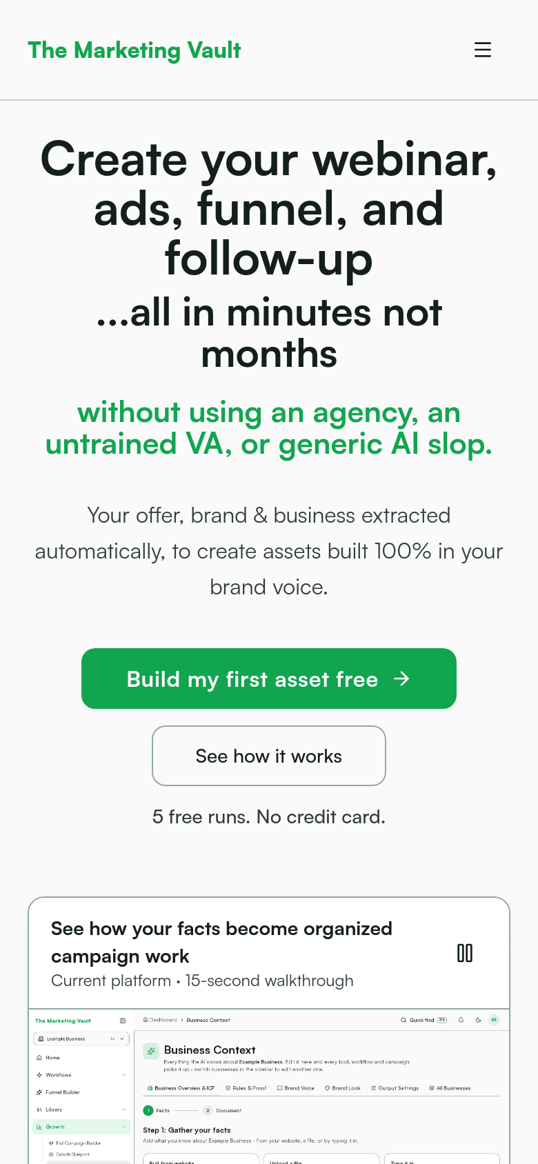 Homepage / Lander