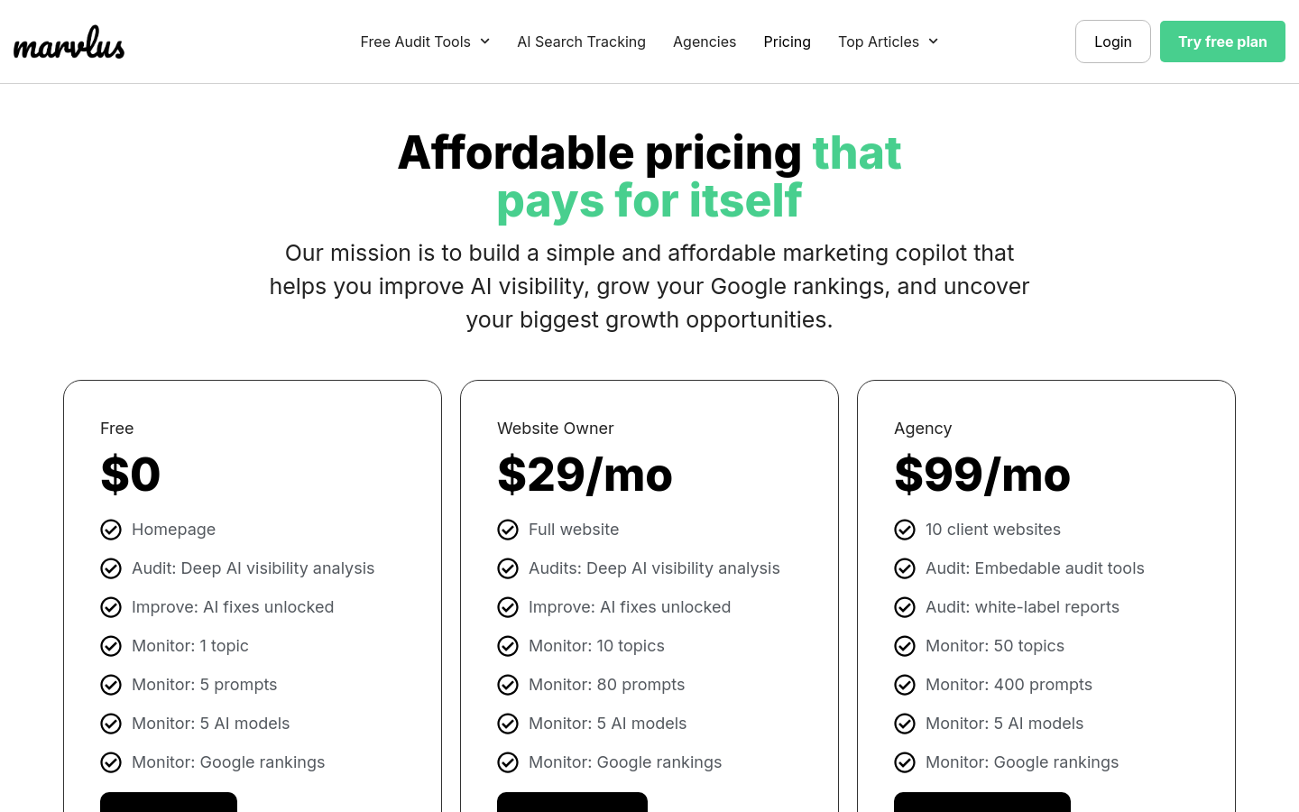 Pricing