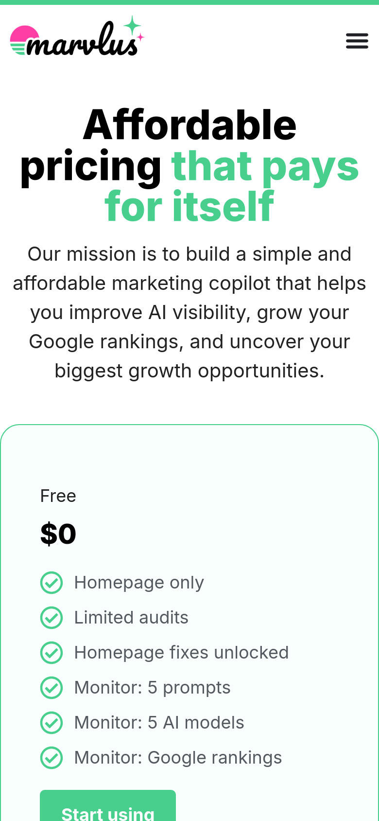 Pricing