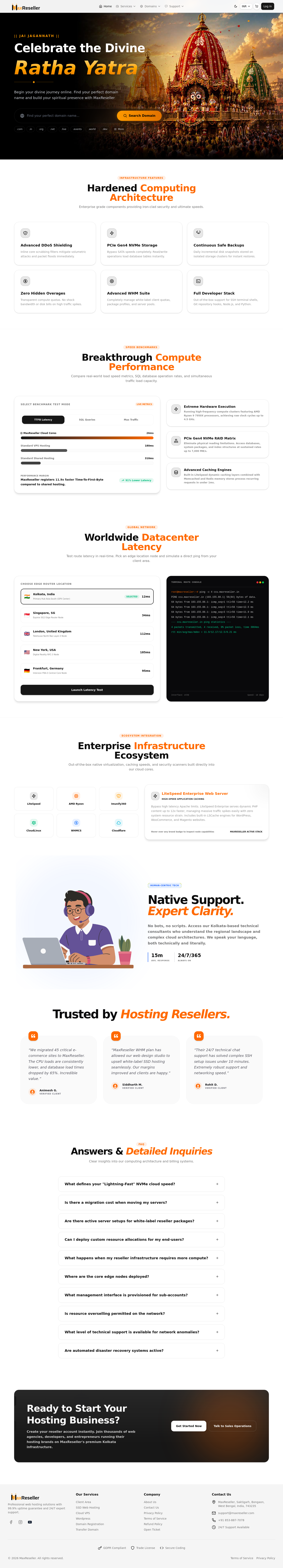 Nav section of maxreseller.com