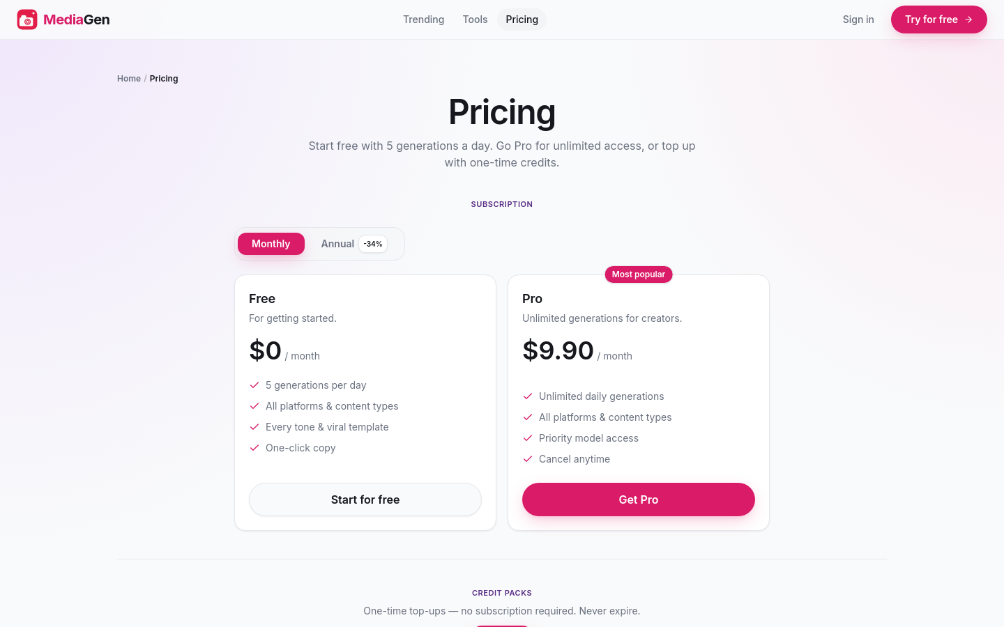 Pricing