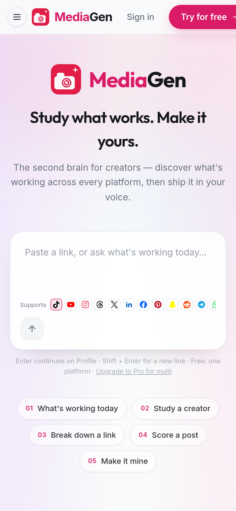 Homepage / Lander
