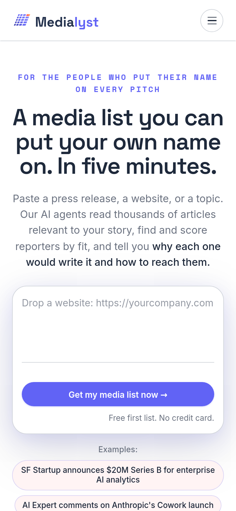 Homepage / Lander
