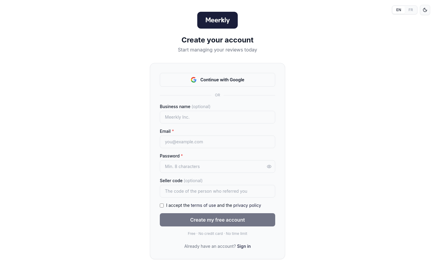 Signup