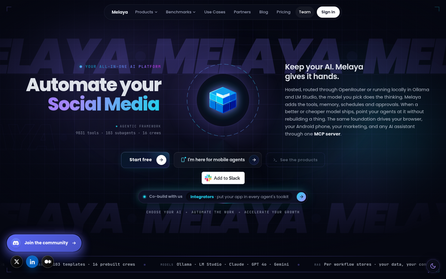 melaya.org desktop capture of the first page