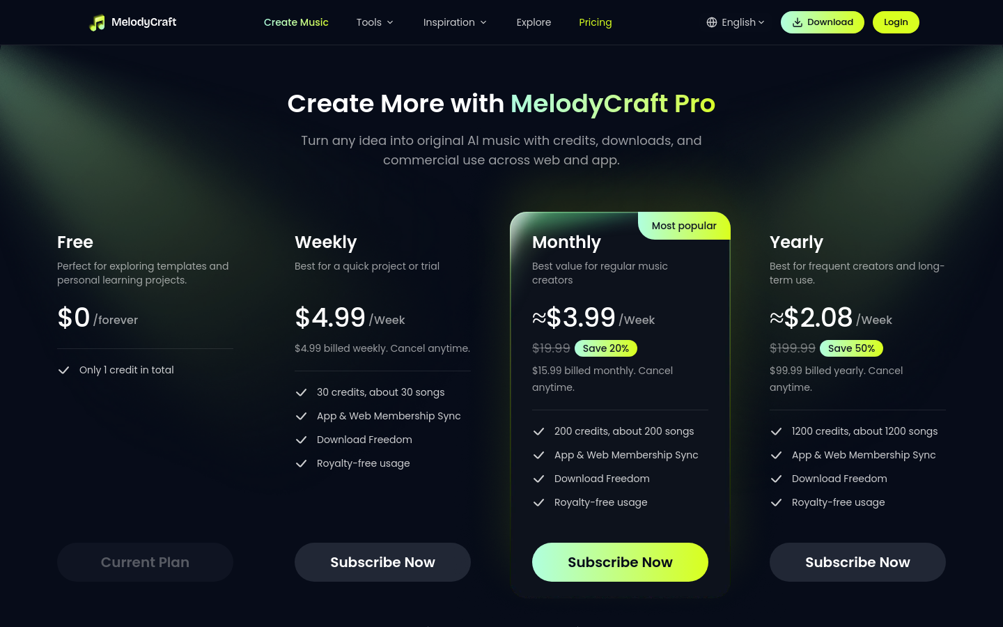 Pricing