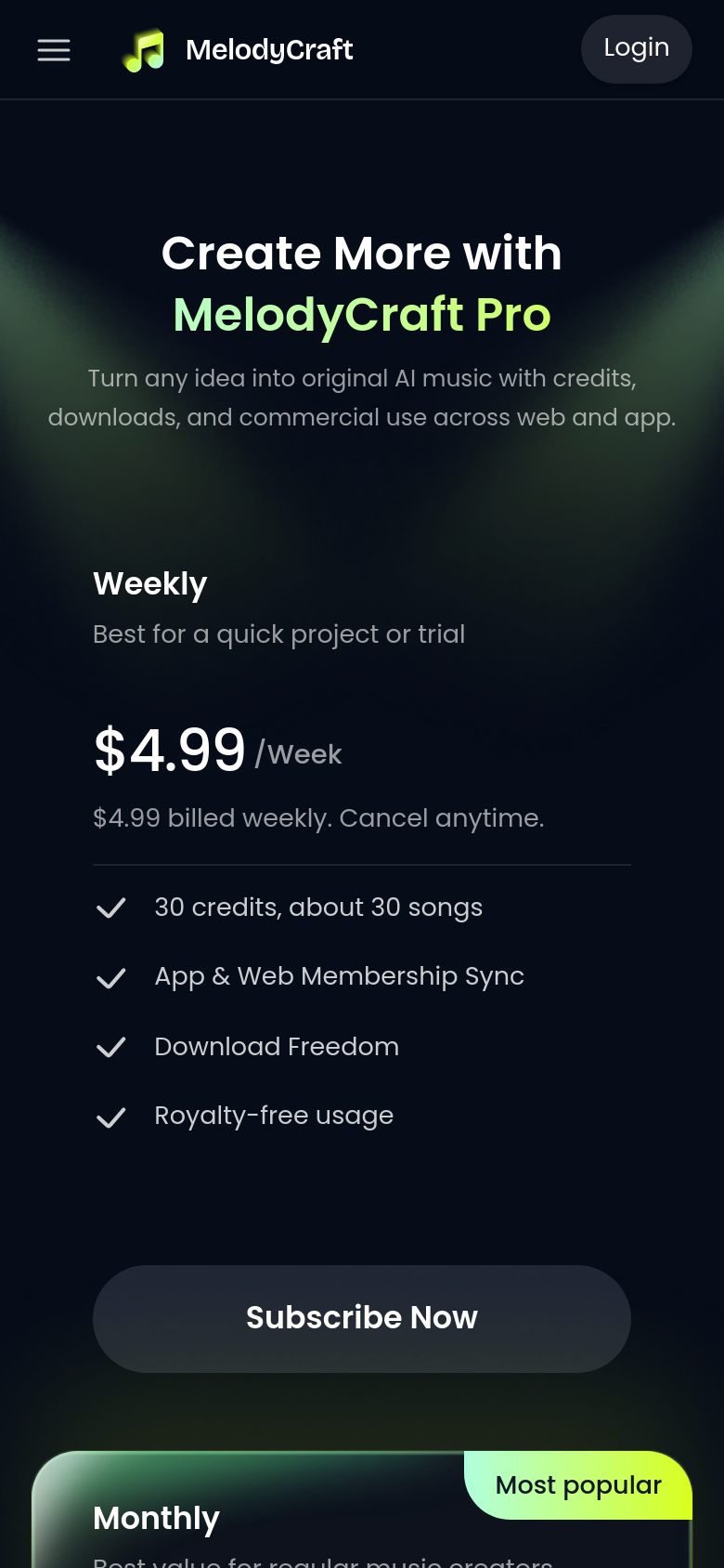 Pricing