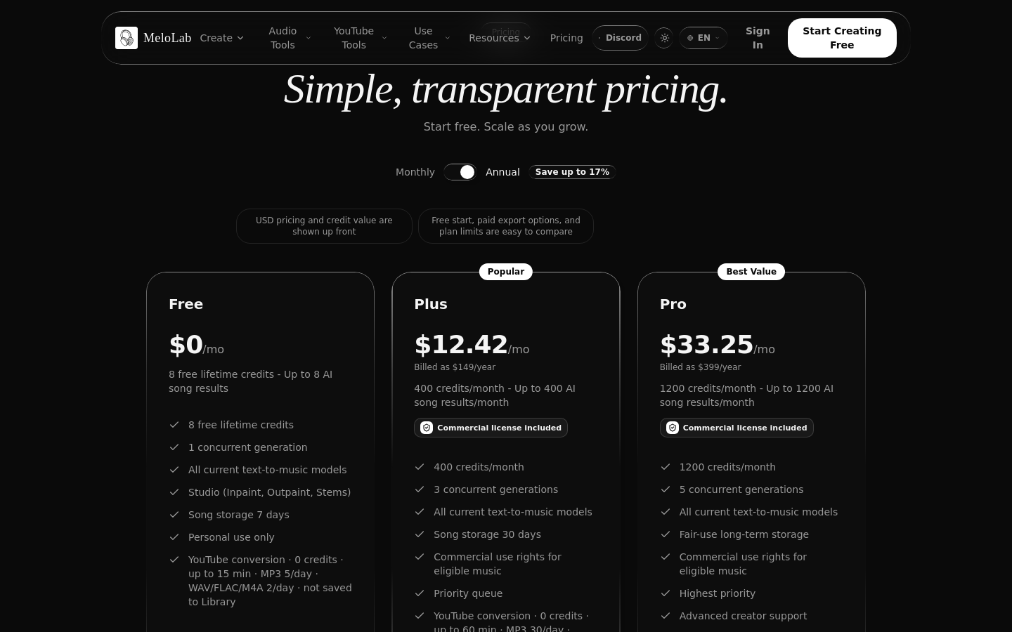 Pricing