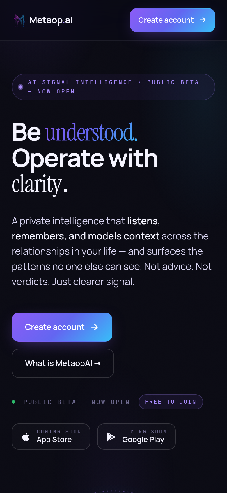 Homepage / Lander
