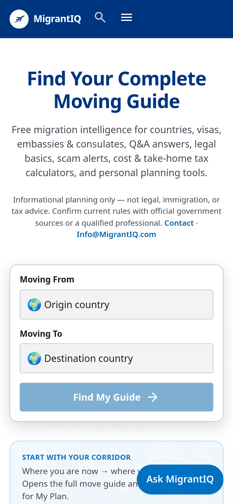 Homepage / Lander