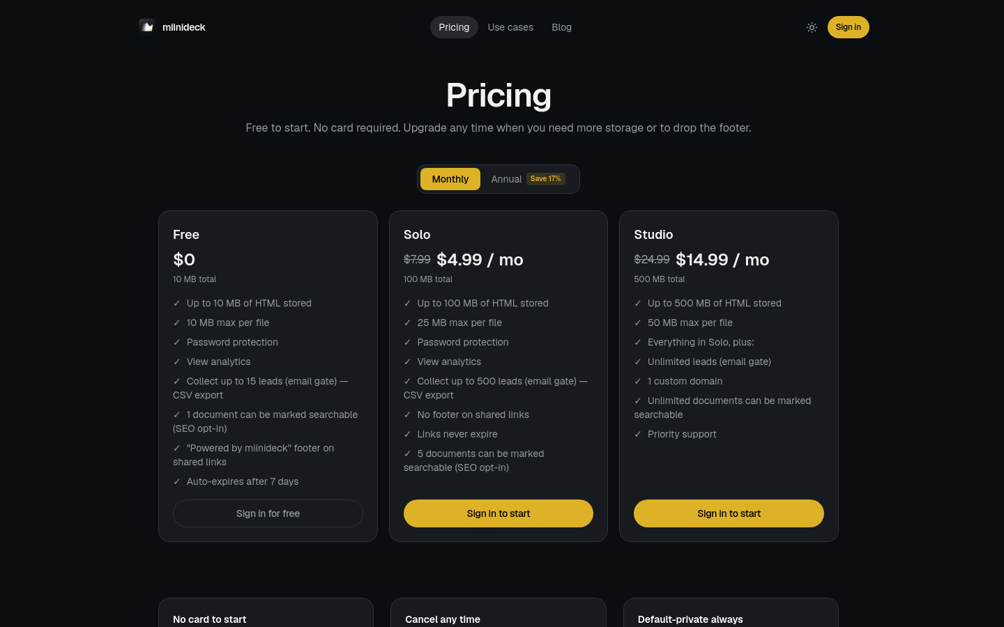 Pricing